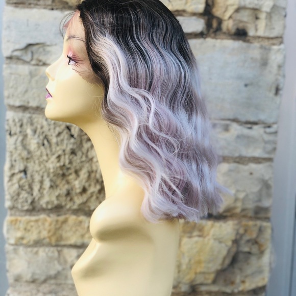 Ombré Crimping wig 2020 short bob Lacefront Wig main image 4